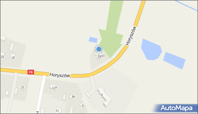 Horyszów, Horyszów, 10, mapa Horyszów