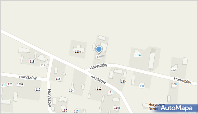 Horyszów, Horyszów, 129, mapa Horyszów