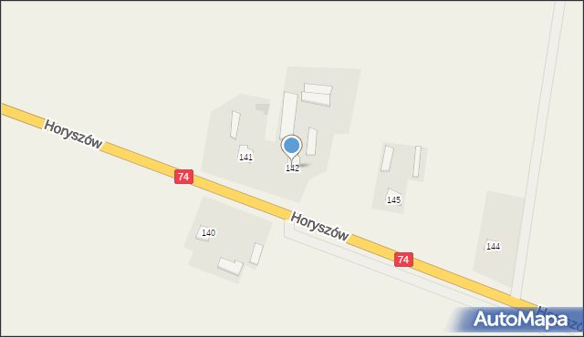 Horyszów, Horyszów, 142, mapa Horyszów