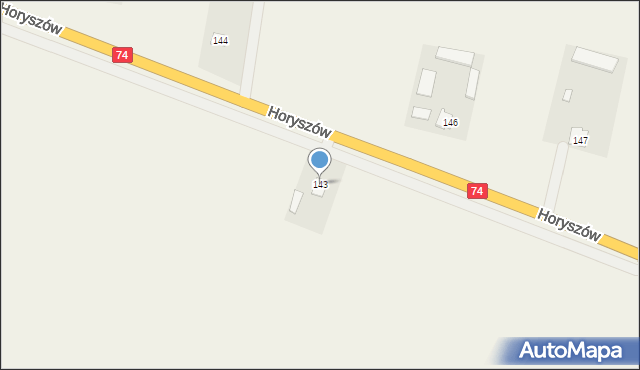 Horyszów, Horyszów, 143, mapa Horyszów