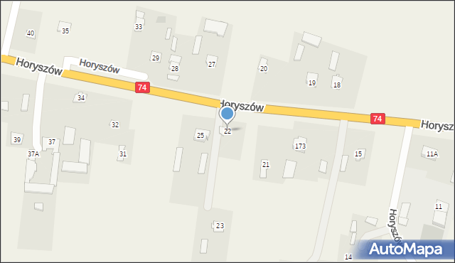 Horyszów, Horyszów, 22, mapa Horyszów