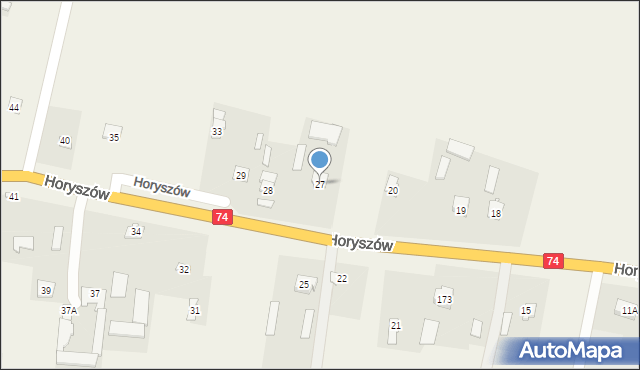 Horyszów, Horyszów, 27, mapa Horyszów