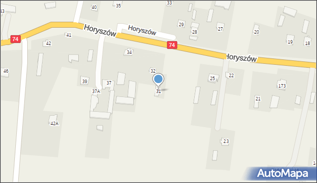 Horyszów, Horyszów, 31, mapa Horyszów