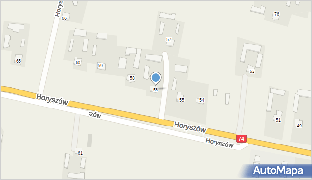 Horyszów, Horyszów, 56, mapa Horyszów
