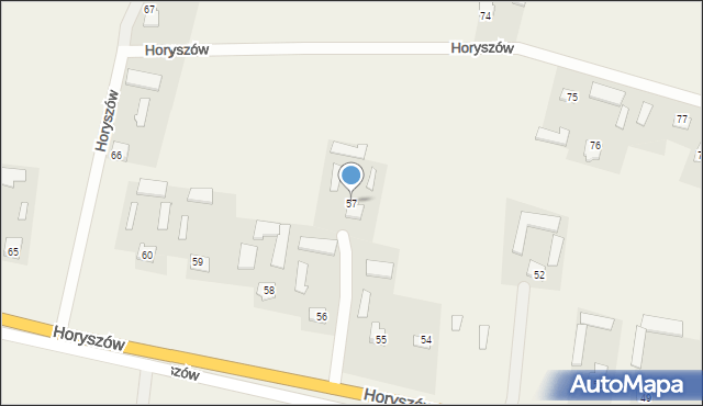 Horyszów, Horyszów, 57, mapa Horyszów