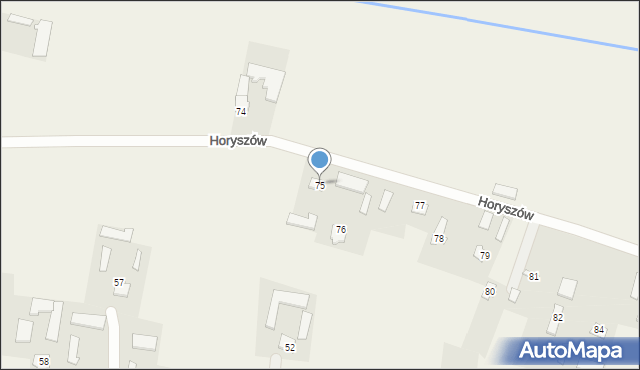 Horyszów, Horyszów, 75, mapa Horyszów