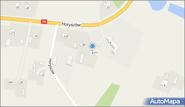 Horyszów, Horyszów, 9, mapa Horyszów