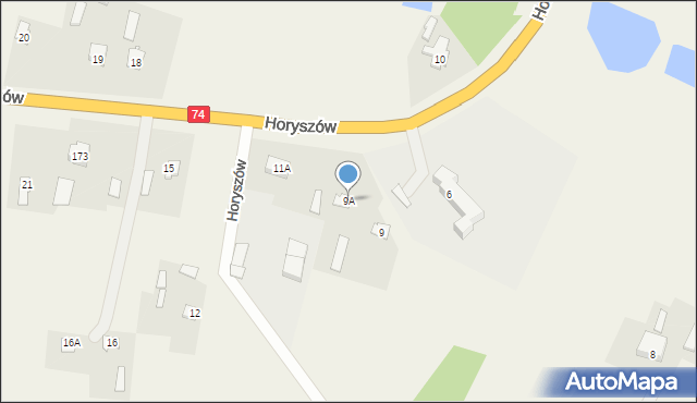 Horyszów, Horyszów, 9A, mapa Horyszów