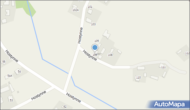 Hostynne, Hostynne, 106, mapa Hostynne