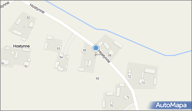 Hostynne, Hostynne, 67, mapa Hostynne