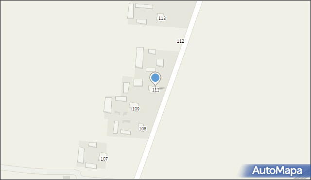 Hostynne-Kolonia, Hostynne-Kolonia, 111, mapa Hostynne-Kolonia