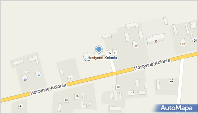 Hostynne-Kolonia, Hostynne-Kolonia, 33b, mapa Hostynne-Kolonia