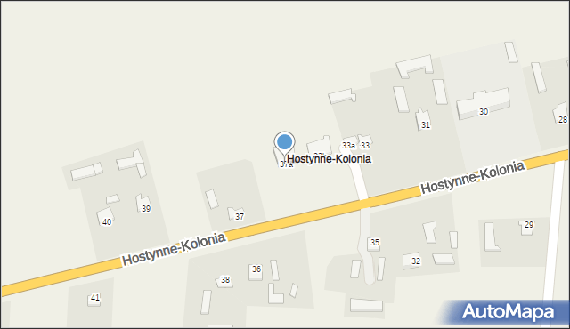 Hostynne-Kolonia, Hostynne-Kolonia, 37a, mapa Hostynne-Kolonia