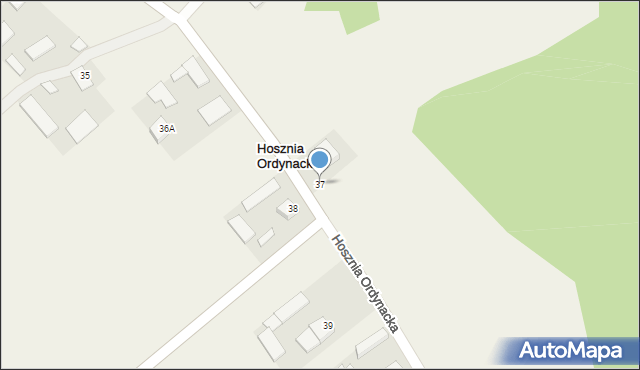 Hosznia Ordynacka, Hosznia Ordynacka, 37, mapa Hosznia Ordynacka