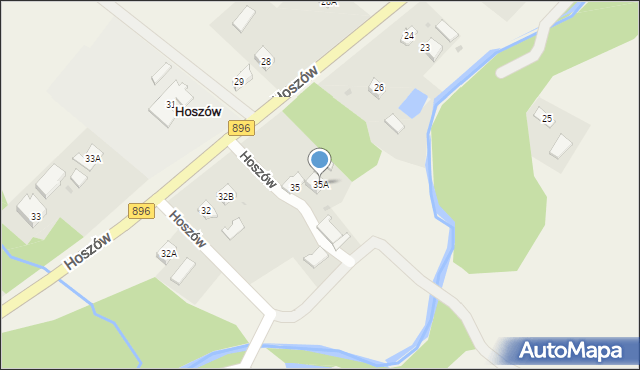 Hoszów, Hoszów, 35A, mapa Hoszów