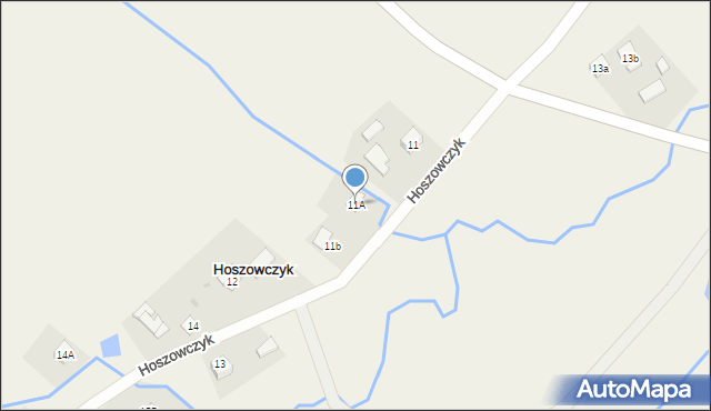 Hoszowczyk, Hoszowczyk, 11A, mapa Hoszowczyk