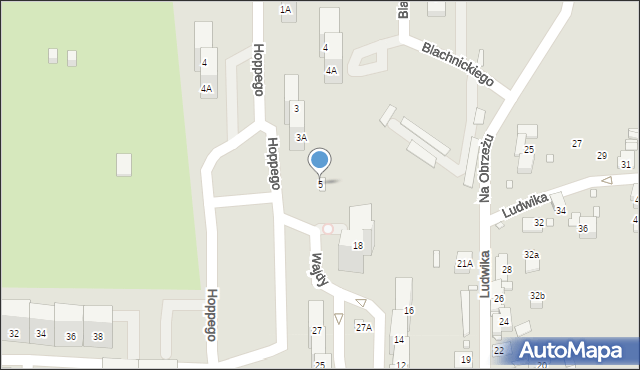 Katowice, Hoppego Karola, 5, mapa Katowic