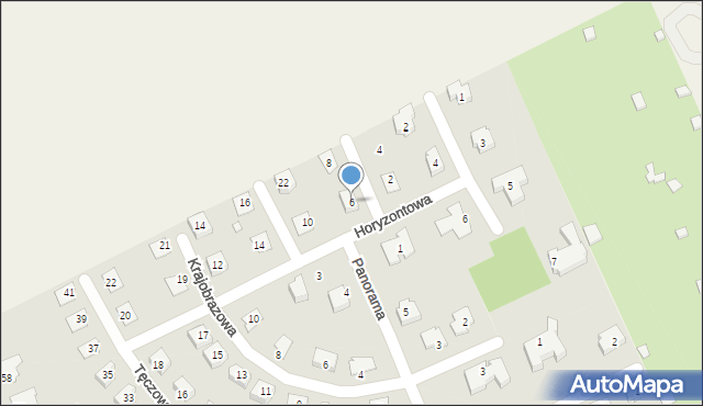 Kościelna Wieś, Horyzontowa, 6, mapa Kościelna Wieś