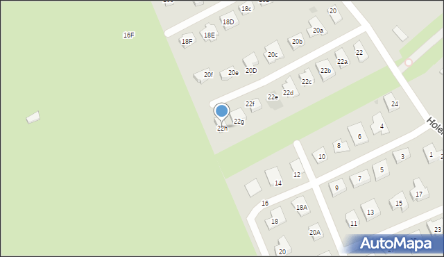 Koszalin, Holenderska, 22h, mapa Koszalina