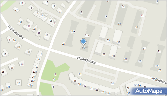 Koszalin, Holenderska, 51, mapa Koszalina