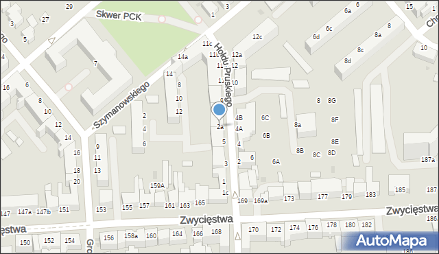 Koszalin, Hołdu Pruskiego, 2a, mapa Koszalina