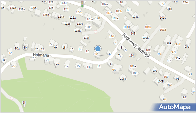 Kraków, Hofmana Vlastimila, 8, mapa Krakowa