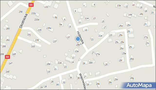 Kraków, Hollendra Tadeusza, 10b, mapa Krakowa