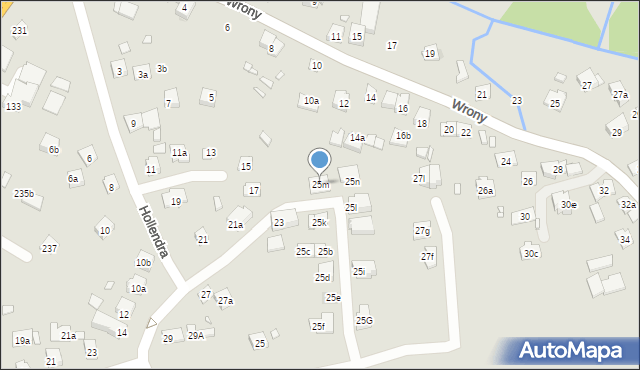 Kraków, Hollendra Tadeusza, 25m, mapa Krakowa