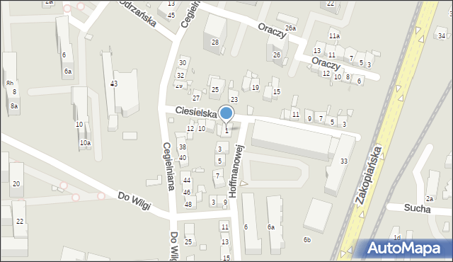 Kraków, Hoffmanowej Klementyny, 1, mapa Krakowa