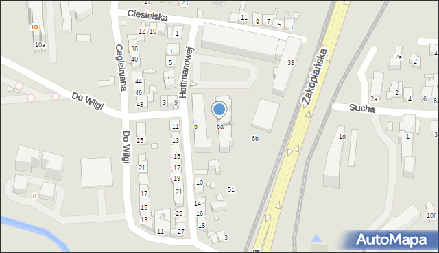 Kraków, Hoffmanowej Klementyny, 6a, mapa Krakowa