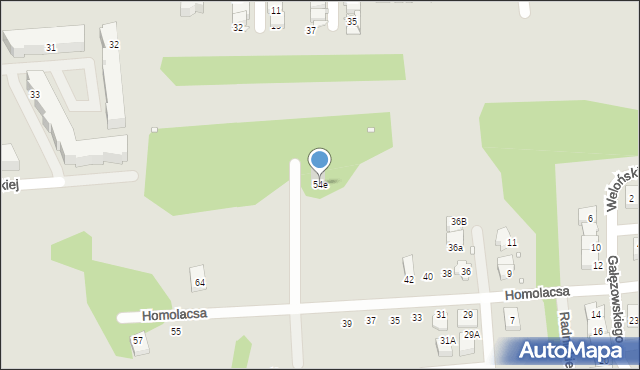 Kraków, Homolacsa Karola, 54e, mapa Krakowa