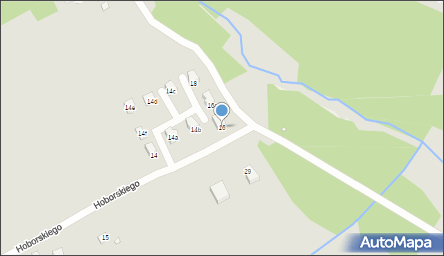 Kraków, Hoborskiego Antoniego, 16, mapa Krakowa