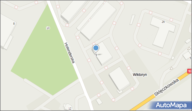 Kutno, Holenderska, 3, mapa Kutno