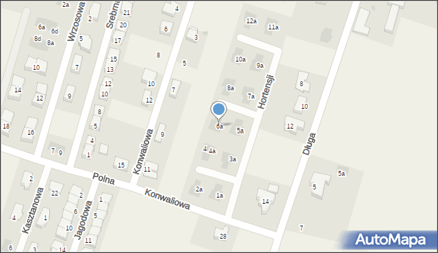 Lutynia, Hortensji, 6a, mapa Lutynia