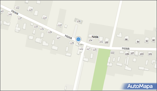 Nida, Hosa, 123, mapa Nida