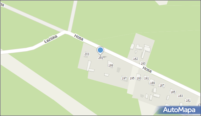 Nida, Hosa, 201, mapa Nida