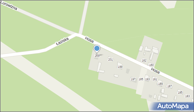 Nida, Hosa, 203, mapa Nida