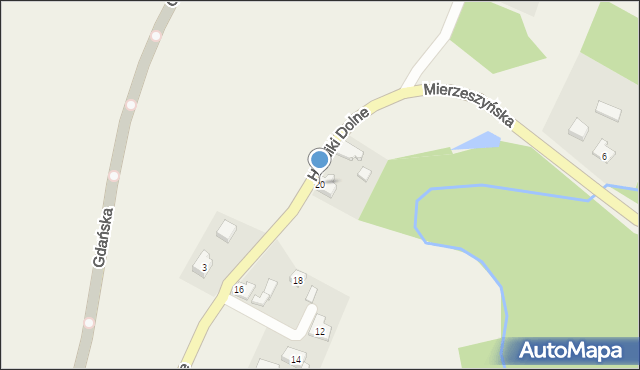 Nowa Karczma, Horniki Dolne, 20, mapa Nowa Karczma