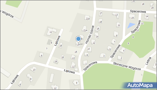 Nowa Karczma, Horniki Górne, 17, mapa Nowa Karczma