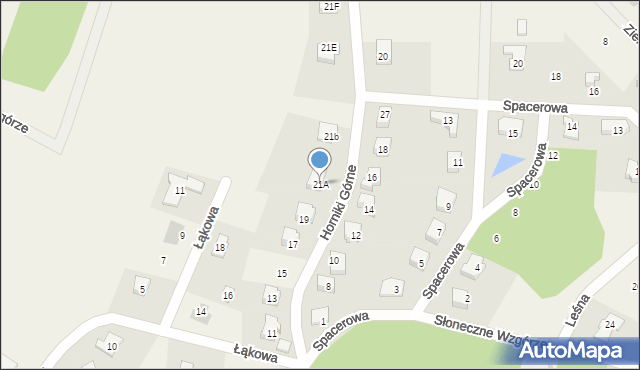Nowa Karczma, Horniki Górne, 21A, mapa Nowa Karczma