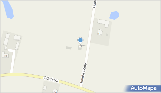 Nowa Karczma, Horniki Nowe, 13, mapa Nowa Karczma