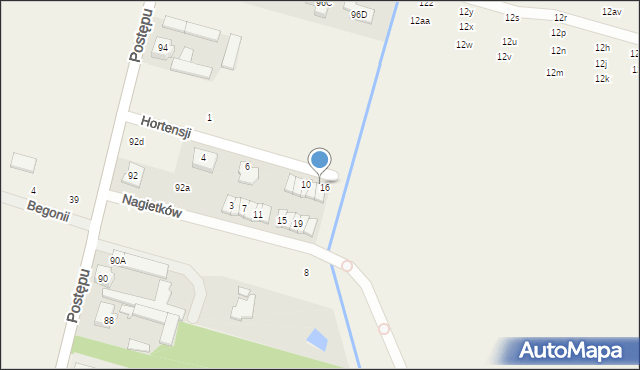 Nowa Wola, Hortensji, 14, mapa Nowa Wola