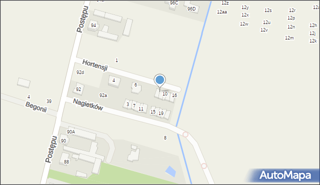 Nowa Wola, Hortensji, 8, mapa Nowa Wola