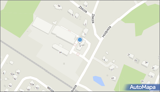Olsztyn, Hozjusza Stanisława, kard., 1, mapa Olsztyna