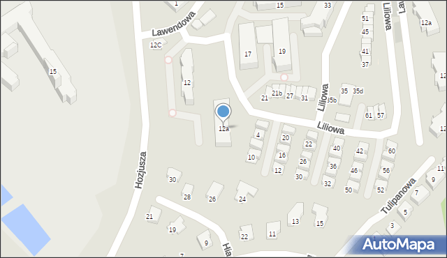 Olsztyn, Hozjusza Stanisława, kard., 12a, mapa Olsztyna