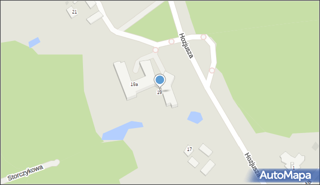 Olsztyn, Hozjusza Stanisława, kard., 19, mapa Olsztyna