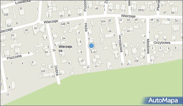 Piotrków Trybunalski, Hoża, 7, mapa Piotrków Trybunalski