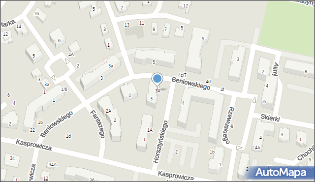 Pruszcz Gdański, Horsztyńskiego, 3A, mapa Pruszcz Gdański