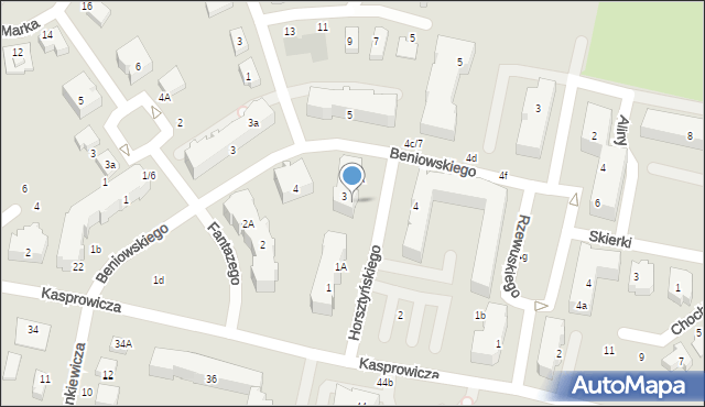 Pruszcz Gdański, Horsztyńskiego, 3B, mapa Pruszcz Gdański