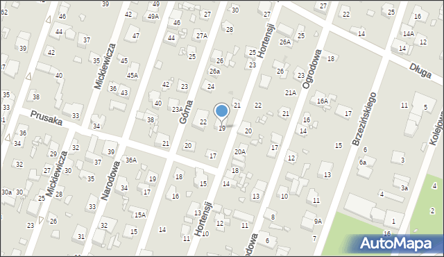 Pruszków, Hortensji, 19, mapa Pruszków